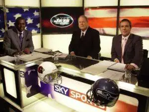 Sky TV Show three men sat down in studio